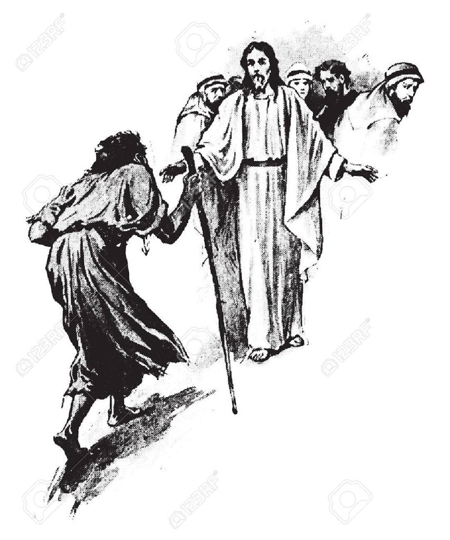 イエスが重い皮膚病の患者を癒す